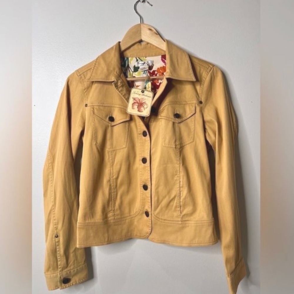 Tommy Bahama Laguna Beachford Button Front Women’s Mustard Jacket - Picture 13 of 13